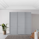 Forms Decor Silk Grey 3 Door Sliding Wardrobe - Free Assembly - Pendle Village Furniture